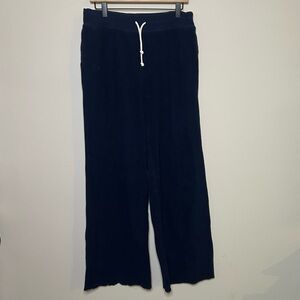 aerie Navy Relaxed Fleece Drawstring Waist Pants